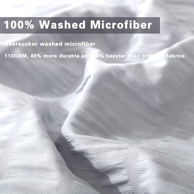 Microfiber Duvet Cover Set - Full - 80 x 90 in - 3 Piece
