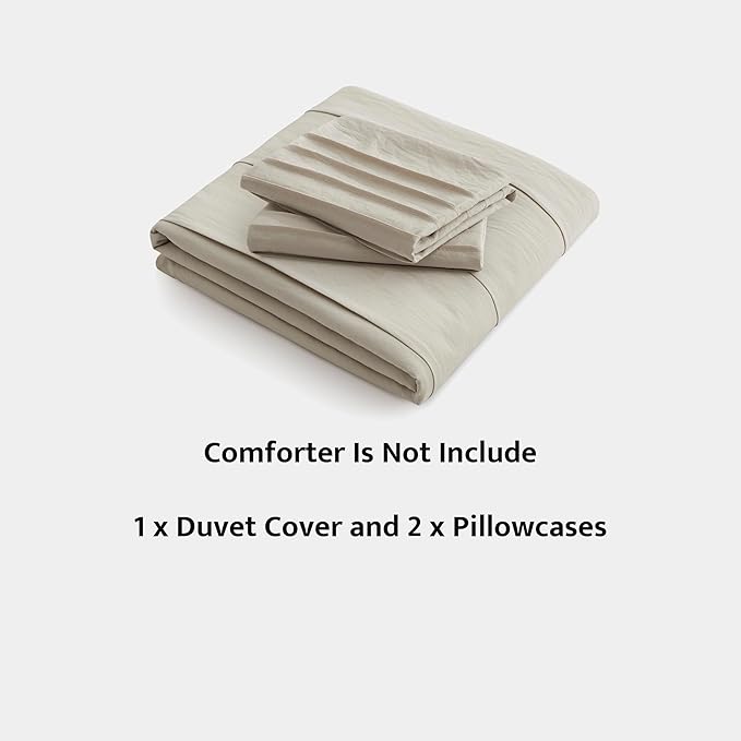 Linen Duvet Cover Set - Queen - 3 Piece
