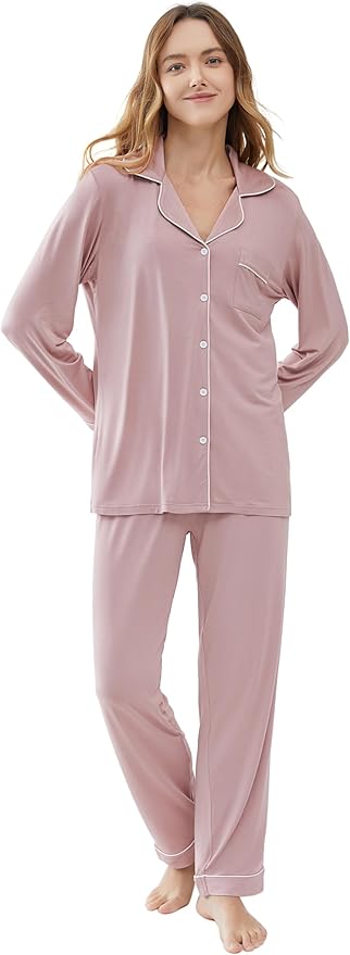 Women's Bamboo Cooling Pajama Set - Long Sleeve