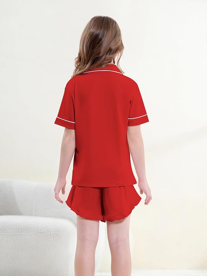 100% Cotton Shorts Pajama Set - Short Sleeve - 2 Piece