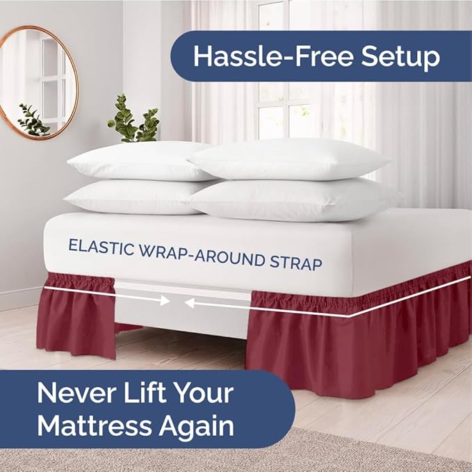 Bed Skirt - King - 12 in Drop