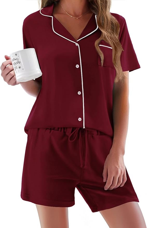 Women's Pajama Set - Short Sleeve - 2 Piece