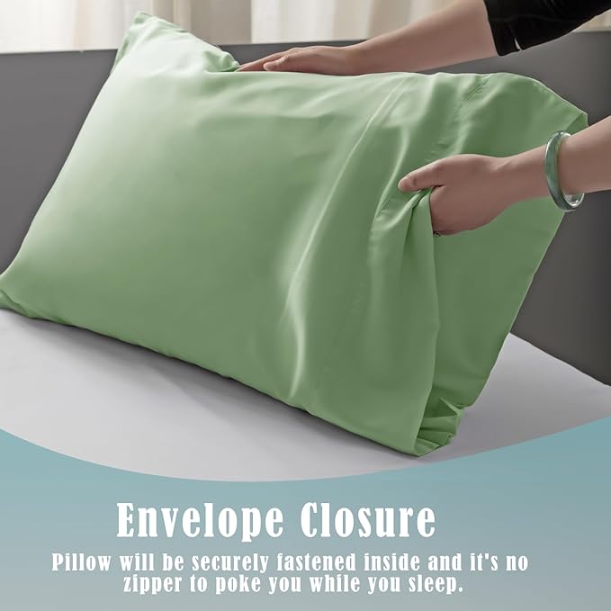 Bamboo Cooling Pillowcase Set - Queen - 20 x 30 in - 2 Pack - 2 Piece