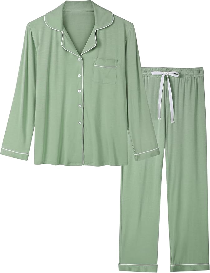 Women's Bamboo Cooling Pajama Set - Long Sleeve