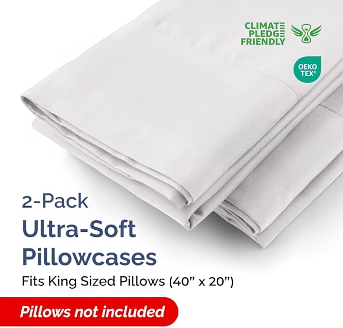 Pillowcase Set - King - 2 Pack - 2 Piece