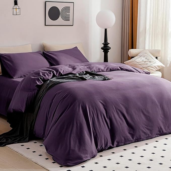 Linen Duvet Cover Set - California King - 3 Piece