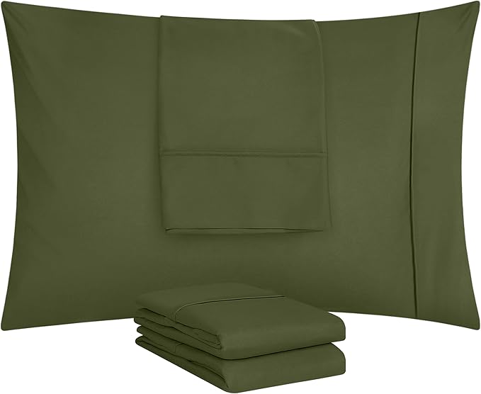 Microfiber Pillowcase Set - Queen - 20 x 30 in - 4 Pack