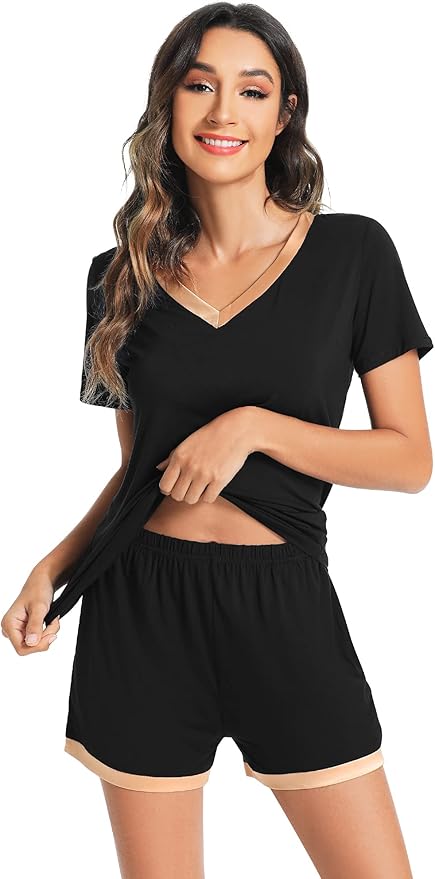 Women's Bamboo Cooling Pajama Set - Short Sleeve - 2 Piece