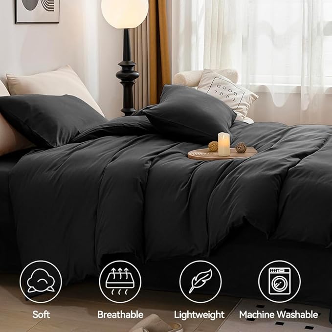 Linen Duvet Cover Set - Queen - 3 Piece