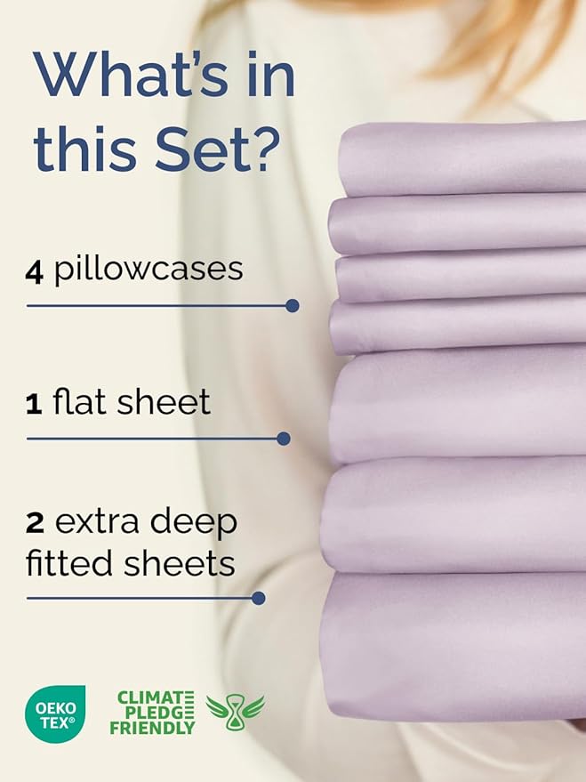 Cooling Bed Sheet Set - Split King - 7 Piece