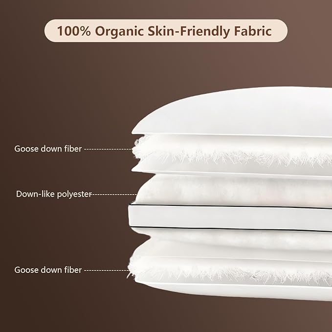 Bed Pillow - Queen - 20 x 30 in - 2 Pack