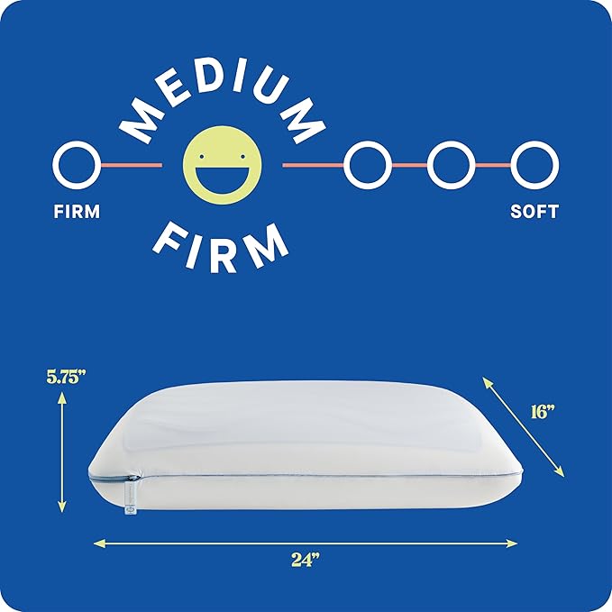 Memory Foam Cooling Bed Pillow - Standard - 2 Pack