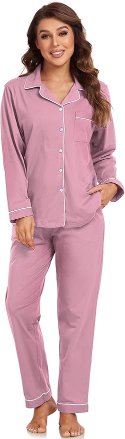 100% Cotton Pants Pajama Set - Long Sleeve - 2 Piece