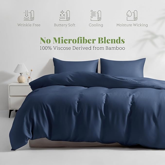 Bamboo Cooling Duvet Cover Set - King - 3 Piece