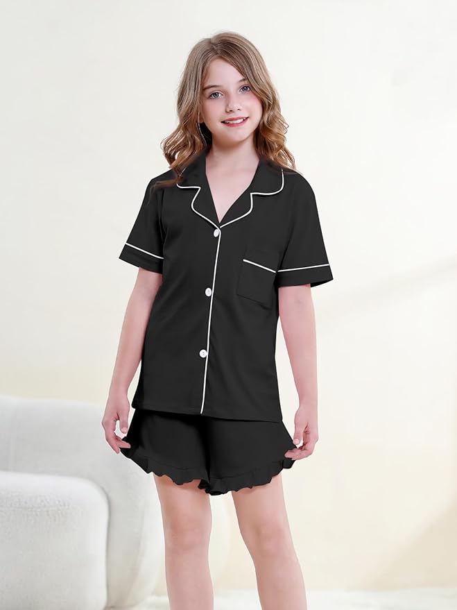 100% Cotton Shorts Pajama Set - Short Sleeve - 2 Piece