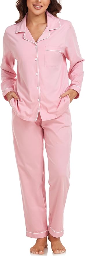 100% Cotton Pants Pajama Set - Long Sleeve - 2 Piece