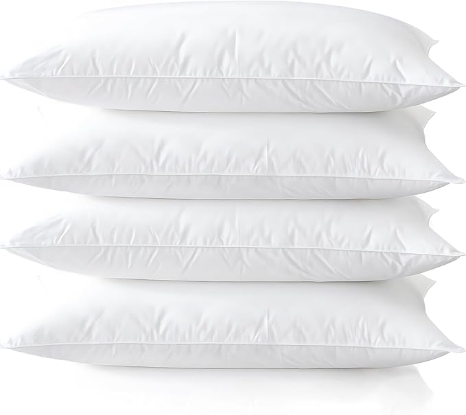 Down Alternative Hypoallergenic Bed Pillow - Queen - 4 Pack