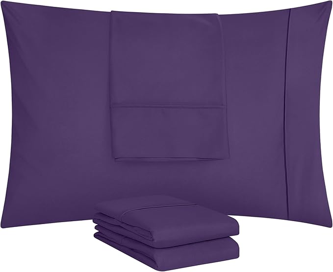 Microfiber Pillowcase Set - Queen - 20 x 30 in - 4 Pack