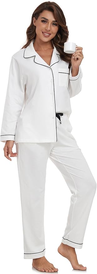 100% Cotton Pants Pajama Set - Long Sleeve - 2 Piece