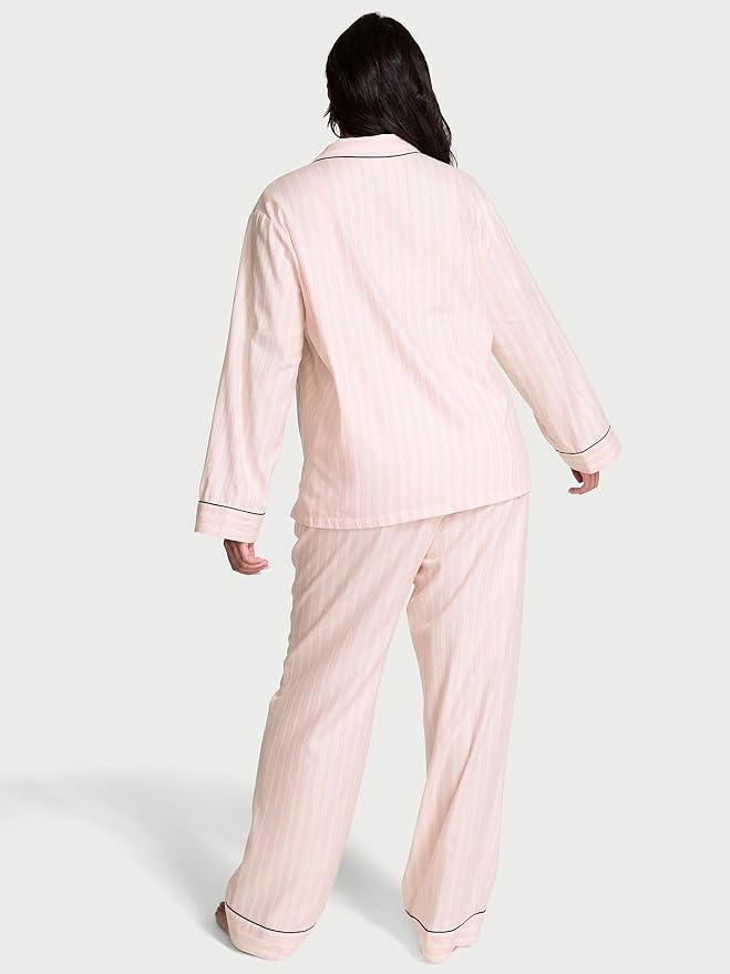 Women's Flannel Pants Pajama Set - Long Sleeve - 2 Piece