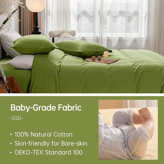 Linen Duvet Cover Set - Queen - 3 Piece