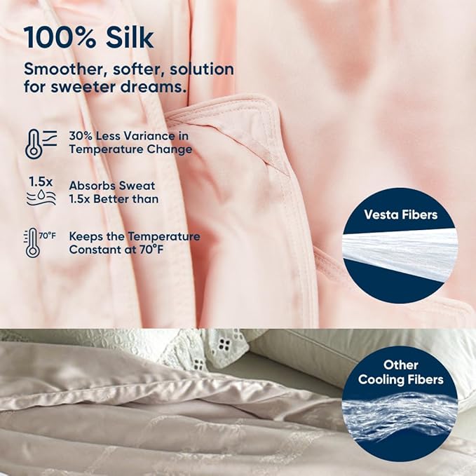 Mulberry Silk Cooling Comforter - Queen