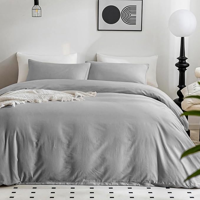 Linen Duvet Cover Set - King - 3 Piece