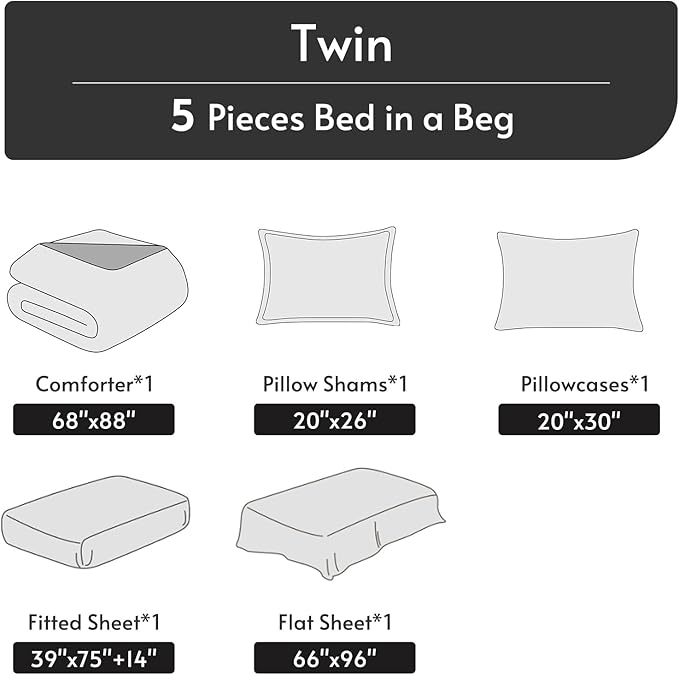 Comforter Set - Twin - 5 Piece