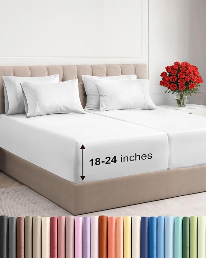 Cooling Bed Sheet Set - Split King - 7 Piece