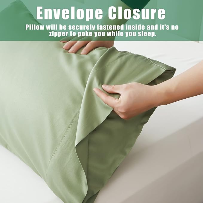 Bamboo Cooling Pillowcase Set - Queen - 20 x 30 in - 2 Pack - 2 Piece