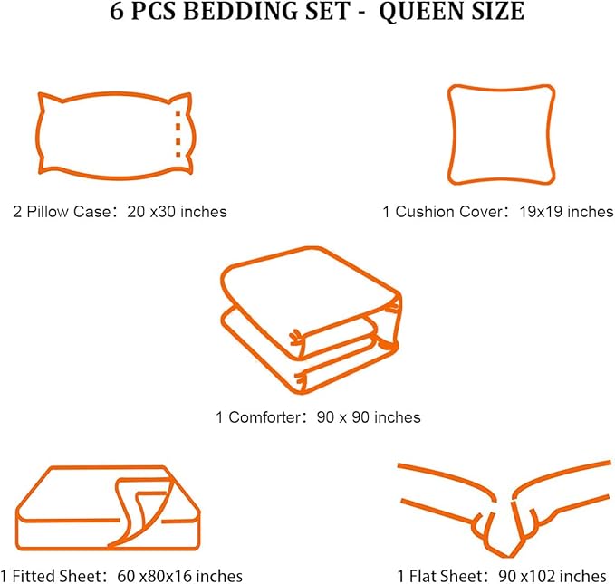 Comforter Set - Queen - 6 Piece