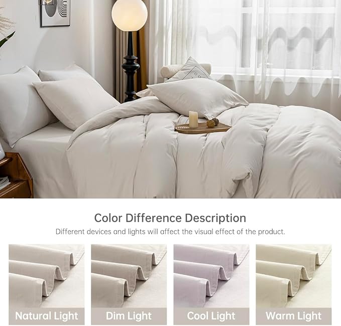 Linen Duvet Cover Set - Full - 3 Piece