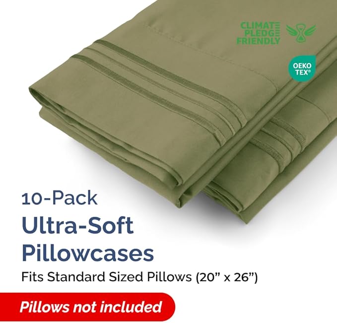 Pillowcase Set - Standard - 10 Piece