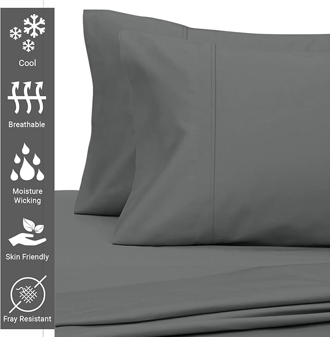 100% Cotton Pillowcase Set - King - 2 Piece