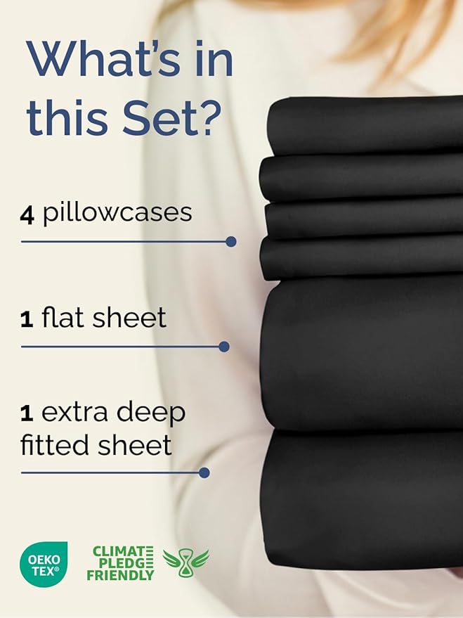Cooling Bed Sheet Set - Queen - 6 Piece