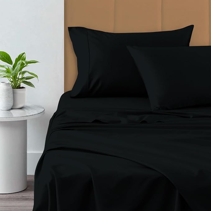 100% Cotton Bed Sheet Set - King - 6 Piece