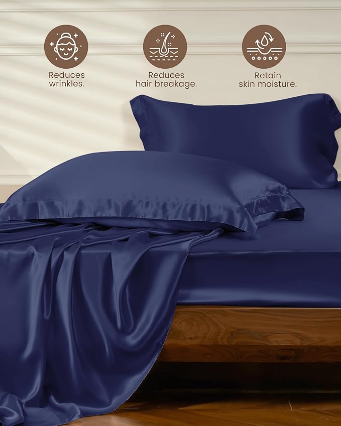 Mulberry Silk Bed Sheet Set - Queen - 4 Piece