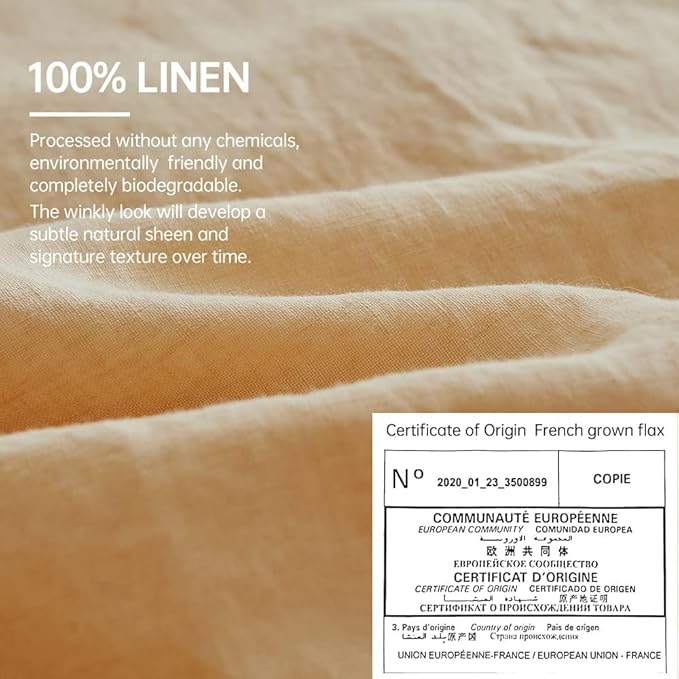 Linen Duvet Cover Set - Queen - 3 Piece