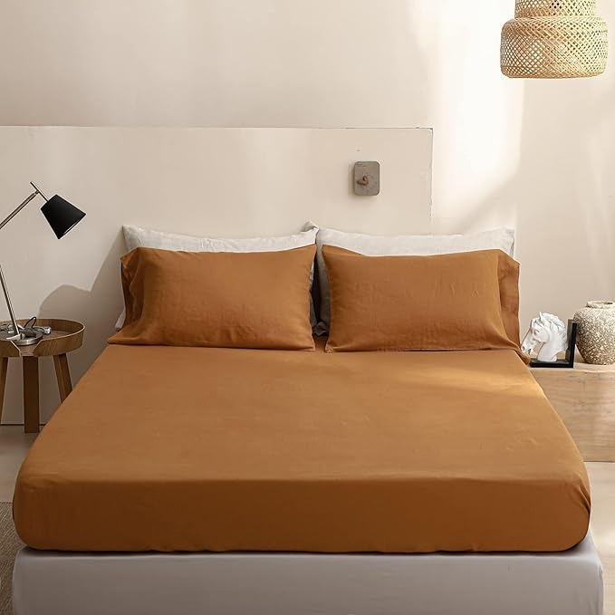 Linen Bed Sheet Set - Full - 4 Piece