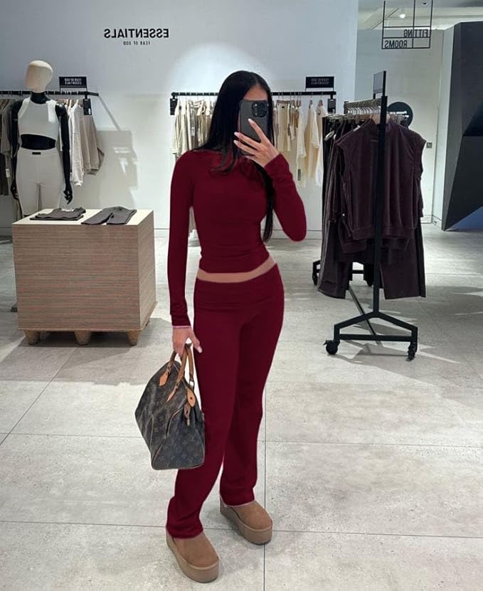 Women's Pants Pajama Set - Long Sleeve - 2 Piece