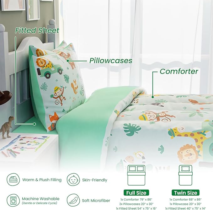 Microfiber Comforter Set - Full - 98 x 86 in - 4 Piece