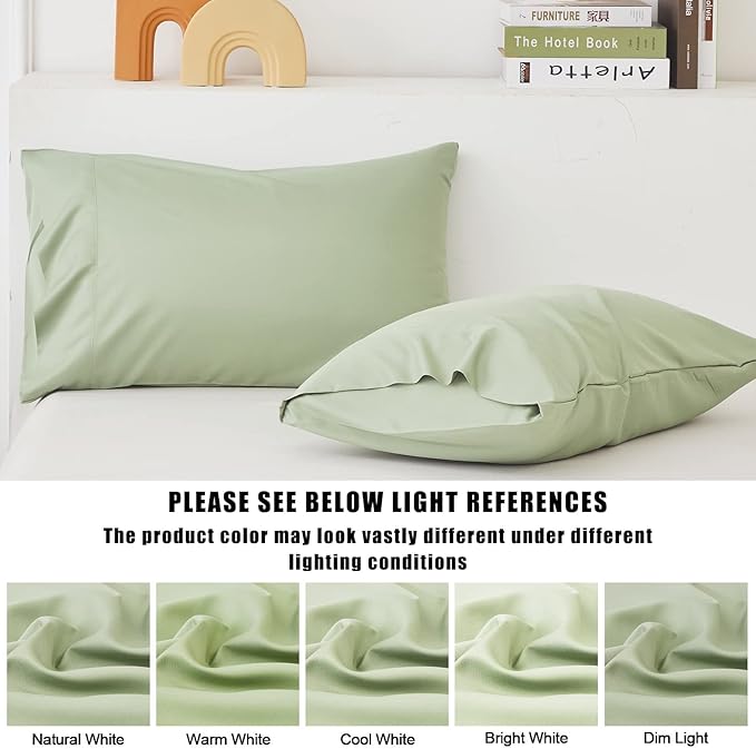 Bamboo Cooling Pillowcase Set - King - 20 x 36 in - 2 Pack - 2 Piece