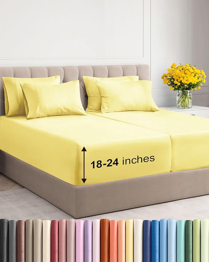 Cooling Bed Sheet Set - Split King - 7 Piece