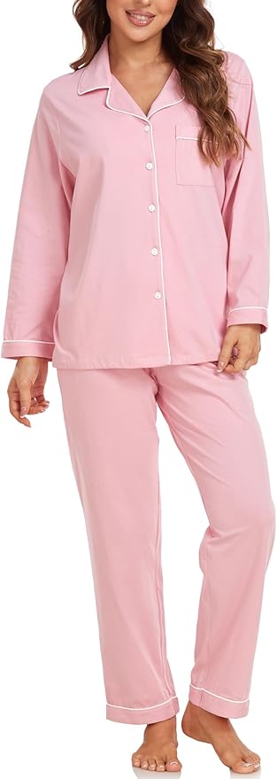 100% Cotton Pants Pajama Set - Long Sleeve - 2 Piece