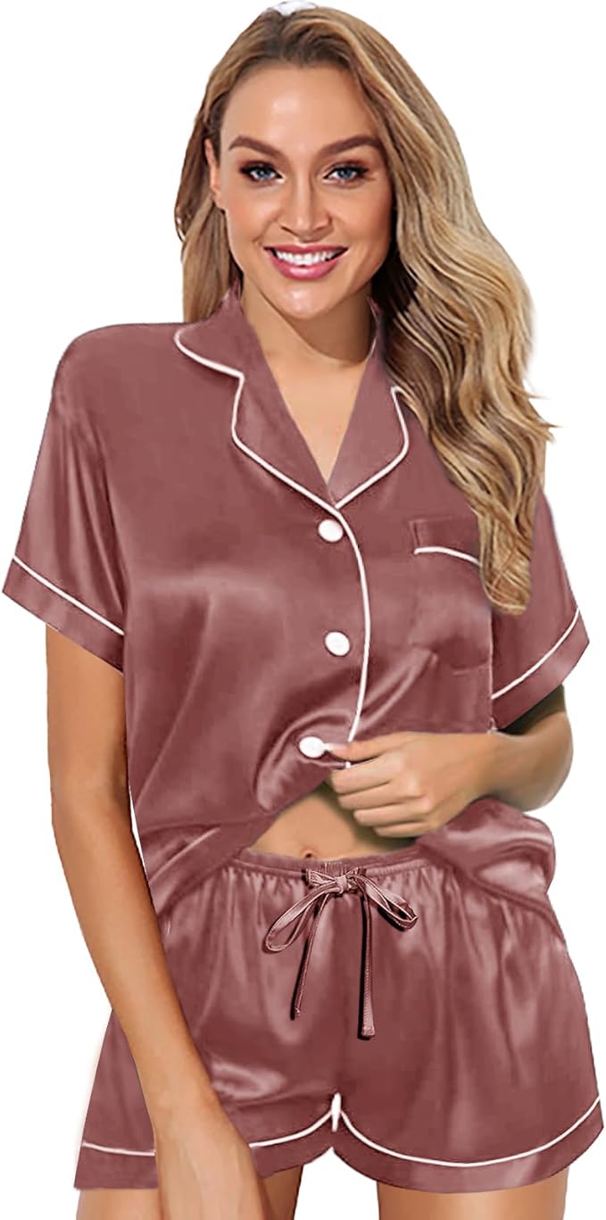 Satin Pajama Set - 2 Piece