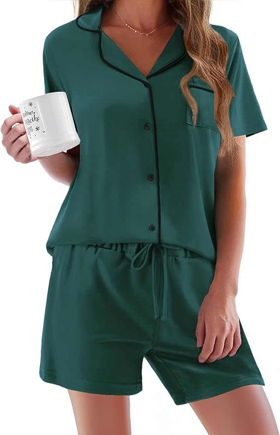 Women's Pajama Set - Short Sleeve - 2 Piece