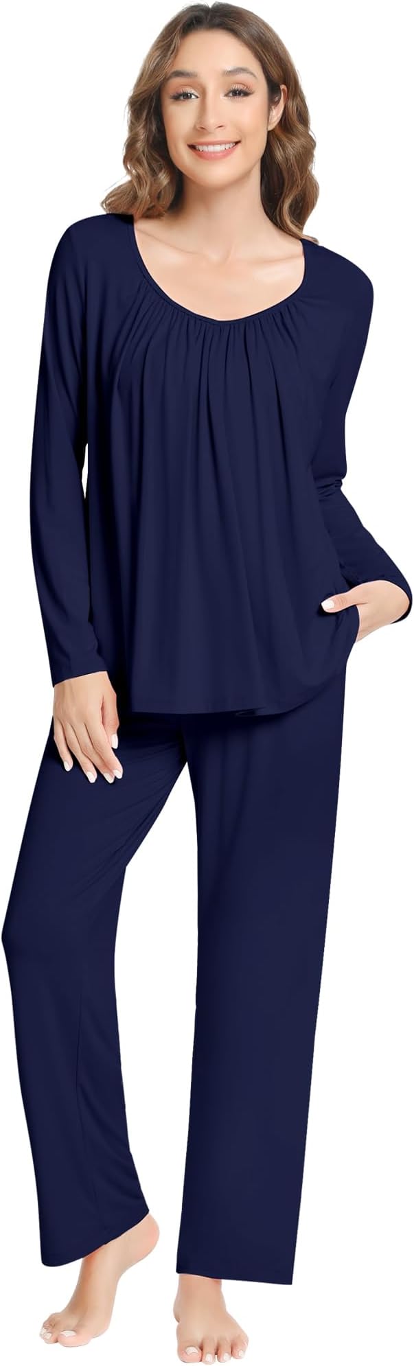 Women's Bamboo Pants Pajama Set - Long Sleeve - 2 Piece