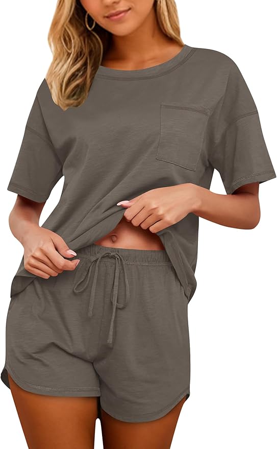 Women's 100% Cotton Shorts Pajama Set - Short Sleeve - 2 Piece