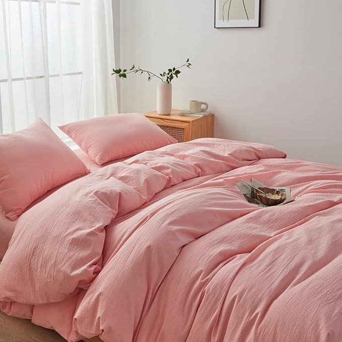 Linen Duvet Cover Set - California King - 3 Piece