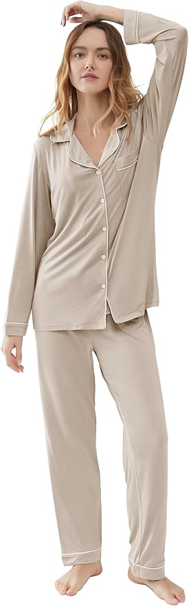 Women's Bamboo Cooling Pajama Set - Long Sleeve